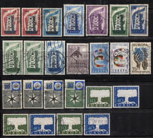 EUROPA-CEPT Stamps. A Small Collection Of The Early Issues. 6 PAGES!! - Collezioni