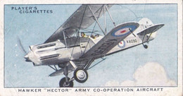 Aircraft Of The Royal Air Force 1938 - 4 Hawker Hector  - Players Original Cigarette Card - Military - Player's