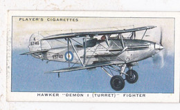 Aircraft Of The Royal Air Force 1938 - 25 Hawker Demon (Turretted) Fighter  - Players Original Cigarette Card - Military - Player's