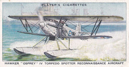 Aircraft Of The Royal Air Force 1938 - 40 Hawker Osprey Torpedo Spotter  - Players Original Cigarette Card - Military - Player's