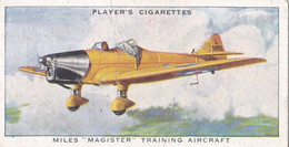 Aircraft Of The Royal Air Force 1938 - 47 Miles Magister Trainer - Players Original Cigarette Card - Military - Player's