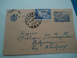 GREECE POSTAL STATIONERY  ΠΑΤΡΑ  ΑΘΗΝΑΙ  1945 - Postwaardestukken