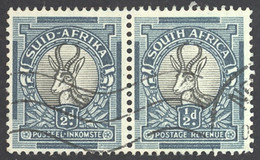South Africa Sc# 23 Used Pair (a) 1926 ½p Springbok - Used Stamps