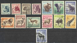 South Africa Sc# 200-213 Used 1954 Animals And Scenes Of North Borneo - Used Stamps