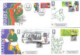 South Africa Sc# 908-912(a) FDC Set/4 1995 Rugby 95 - FDC