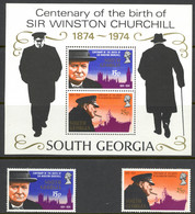 South Georgia Sc# 39-40a MNH 1974 Winston Churchill - South Georgia