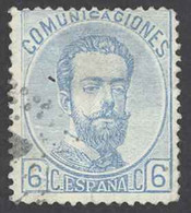 Spain Sc# 179 Used 1872-1873 6c King Amadeo - Gebruikt