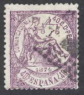 Spain Sc# 206 Used 1874 40c Justice - Used Stamps