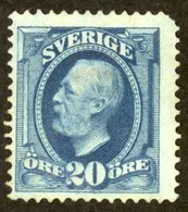 Sweden Sc# 60 Mint (no Gum) 1891-1904 20o Blue King Oscar II - Nuovi