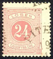 Sweden Sc# J18 Used 1886 24o Red Lilac Postage Due - Postage Due