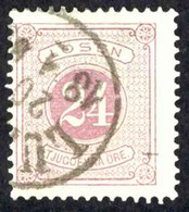 Sweden Sc# J18a Used (a) 1884 24o Violet Postage Due - Segnatasse