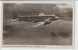 Vintage Rppc KLM K.L.M Royal Dutch Airlines Douglas Dc-2 Named "Edelvalkt" Aircraft - 1919-1938: Entre Guerres