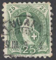 Switzerland Sc# 90 Used 1888 25c Helvetia - Used Stamps