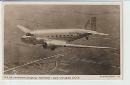 Vintage Rppc KLM K.L.M Royal Dutch Airlines Douglas Dc-3 Named "Nandoe" Aircraft - 1919-1938: Entre Guerres