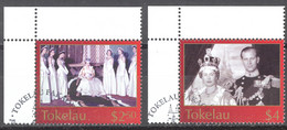 Tokelau Sc# 320-321 SG# 348/9 Used 2003 QEII Coronation Anniversary - Tokelau