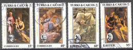 Turks & Caicos Islands Sc# 614-617 SG# 805/8 Used 1984 Easter - Turks And Caicos