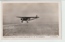 Vintage Rppc KLM K.L.M Royal Dutch Airlines Fokker F-IX Aircraft - 1919-1938: Entre Guerres