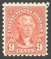 USA Sc# 561 MNH 1923 9c Rose Thomas Jefferson - Nuevos