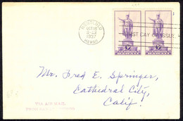 USA Sc# 799 FDC Pair (c) (Honolulu, HI) 1937 10.18 Hawaii - 1851-1940