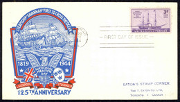 USA Sc# 923 (cachet) FDC (a) (Savannah, GA) 1944 5.22 Steamship Savannah 125th - 1941-1950