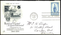 USA Sc# 989 (ArtCraft) FDC (a) Washington, DC 1950 National Capital 150th - 1941-1950