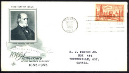 USA Sc# 1028 (ArtCraft) FDC (a) (Tucson, AZ) 1953 11.20 New York City 300th - 1951-1960