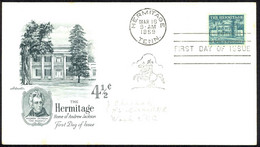 USA Sc# 1037 (Artmaster) FDC (a) (Hermitage, TN) 1959 3.16 Andrew Jackson - 1951-1960