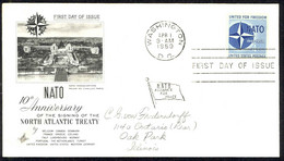 USA Sc# 1127 (ArtCraft) FDC (a) (Washington, DC) 1959 4.1 NATO 10th - 1951-1960