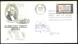 USA Sc# 1139 (ArtCraft) FDC (a) (Mount Vernon, VA) 1960 1.20 George Washington - 1951-1960