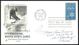 USA Sc# 1146 (ArtCraft) FDC (b) (Olympic Valley, CA) 1960 Olympic Winter Games - 1951-1960