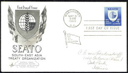 USA Sc# 1151 (ArtCraft) FDC (a) Washington, DC 1960 South -East Asia Treaty - 1951-1960