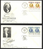 USA Sc# 1159-1160 (Fleetwood) FDC (b) Washington, DC 1960 Ignace Jan Paderewski - 1951-1960