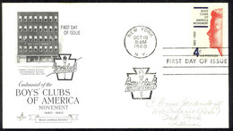 USA Sc# 1163 (ArtCraft) FDC (a) (New York, NY) 1960 10.18 Boys' Clubs - 1951-1960