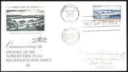 USA Sc# 1164 (ArtCraft) FDC (b) (Providence, RI) 1960 1st Automated Post Office - 1951-1960