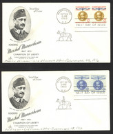 USA Sc# 1165-1166 Pair (ArtCraft) FDC Washington, DC 1960 Marshal Mannerheim - 1951-1960