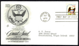 USA Sc# 1596 (ArtCraft) FDC (a) (Juneau, AK) 1975 12.1 Eagle & Shield - 1971-1980