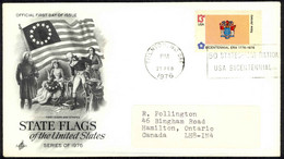 USA Sc# 1635 (ArtCraft) FDC (b) (Trenton, NJ) 1976 2.23 New Jersey Flag - 1971-1980