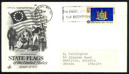 USA Sc# 1643 (ArtCraft) FDC (b) (Albany, NY) 1976 2.23 New York Flag - 1971-1980