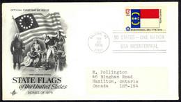 USA Sc# 1644 (ArtCraft) FDC (a) (Raleigh, NC) 1976 2.23 North Carolina Flag - 1971-1980