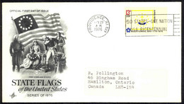 USA Sc# 1645 (ArtCraft) FDC (a) (Providence, RI) 1976 2.23 Rhode Island Flag - 1971-1980
