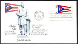 USA Sc# 1649 (Fleetwood) FDC (a) (Washington, DC) 1976 2.23 Ohio Flag - 1971-1980