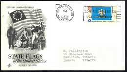 USA Sc# 1650 (ArtCraft) FDC (a) (Baton Rouge, LA) 1976 2.23 Louisiana Flag - 1971-1980