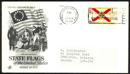 USA Sc# 1659 (ArtCraft) FDC (a) (Tallahassee, FL) 1976 2.23 Florida Flag - 1971-1980