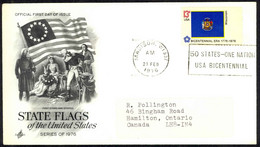 USA Sc# 1662 (ArtCraft) FDC (b) (Madison, WI) 1976 2.23 Wisconsin Flag - 1971-1980