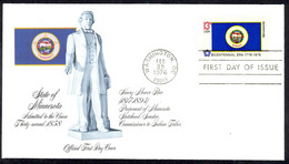 USA Sc# 1664 (Fleetwood) FDC (a) (Washington, DC) 1976 2.23 Minnesota Flag - 1971-1980