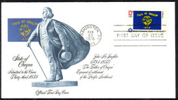 USA Sc# 1665 (Fleetwood) FDC (a) (Washington, DC) 1976 2.23 Oregon Flag - 1971-1980