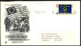 USA Sc# 1665 (ArtCraft) FDC (b) (Salem, OR) 1976 2.23 Oregon Flag - 1971-1980