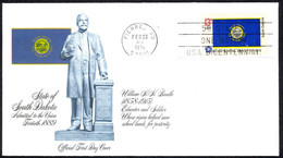 USA Sc# 1672 (Fleetwood) FDC (b) (Pierre, SD) 1976 2.23 Souith Dakota Flag - 1971-1980