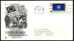 USA Sc# 1672 (ArtCraft) FDC (c) (Pierre, SD) 1976 2.23 Souith Dakota Flag - 1971-1980