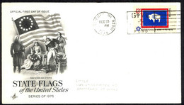USA Sc# 1676 (ArtCraft) FDC (c) (Cheyenne, WY) 1976 2.23 Wyoming Flag - 1971-1980